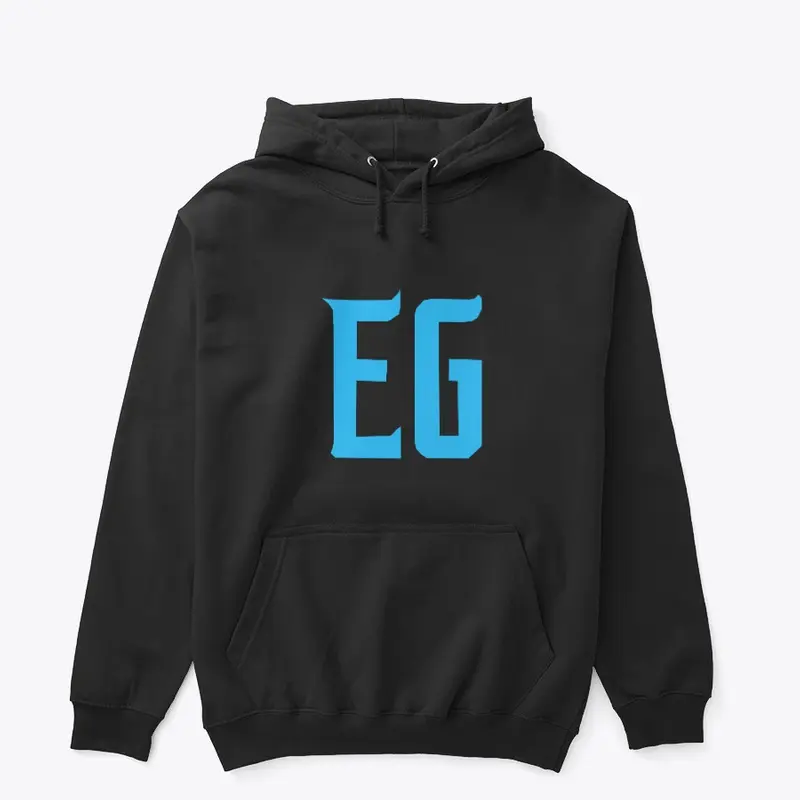 edthezombie17 EG blue logo hoodie